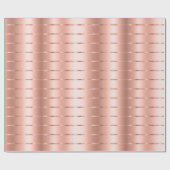 Rose Gold Ribbon Bow Brautparty Geschenkpapier (Flach)