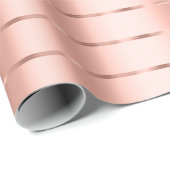 Rose Gold Ribbon Bow Brautparty Geschenkpapier (Rolleneckpunkt)