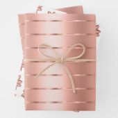 Rose Gold Ribbon Bow Brautparty Geschenkpapier Set (Beispiel)