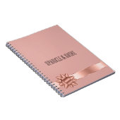 Rose Gold Ribbon Bow Notizblock (Rechte Seite)