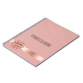 Rose Gold Ribbon Bow Notizblock (Linke Seite)
