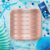 Rose Gold Ribbon Brautparty Pappteller (Party)