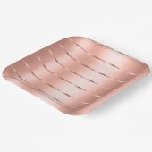Rose Gold Ribbon Brautparty Pappteller (Gewinkelt)