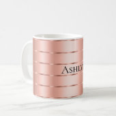Rose Gold Ribbon Kaffeetasse (Vorderseite Links)
