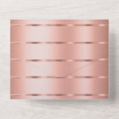 Rose Gold Ribbon Wedding All In One Einladung (Rückseite)