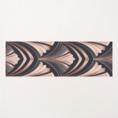 Rose Gold Romance Neo Art Deco Fan Design Yogamatte (Vorderseite (Horizontal))