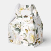 Rose Gold Romantische Blumenhochzeit Geschenkschachtel (Rückseite)