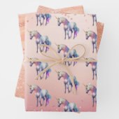 Rose Gold Rosa Einhorn Sparkone Geschenkpapier Set (Beispiel)