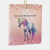 Rose Gold Rosa Einhorn Sparkone Keramikornament (Rechts)