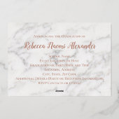 Rose Gold Rosa Elegante Foto Abschluss Swirl Folieneinladung (Rückseite)