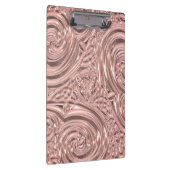 Rose gold Rosa elegante Prägung Look Art Nouveau Klemmbrett (Rechts)