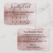 Rose Gold Rosa Farbe Treuekarte (Vorne/Hinten)