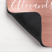 Rose Gold - Rosa Foil Moderne Girl Mousepad (Ecke)
