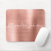 Rose Gold - Rosa Foil Moderne Girl Mousepad (Mit Mouse)