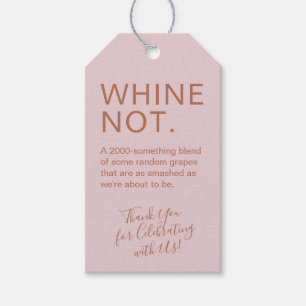 Rose Gold Rosa Geburtstag Funny Custom Wine Gefall Geschenkanhänger