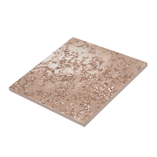 Rose Gold Rosa Glam Sparkle Mauer Fliese (Seite)