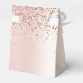Rose Gold - Rosa Glitzer Brautparty Geschenkschachtel (Rückseite)
