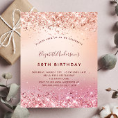 Rose Gold Rosa Glitzer Flyer