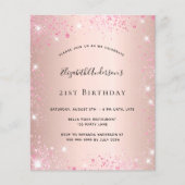 Rose Gold Rosa Glitzer Flyer (Vorne)