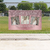 Rose Gold Rosa Glitzer FotoCollage 16. Geburtstag Banner (Insitu)