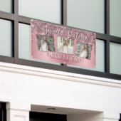 Rose Gold Rosa Glitzer FotoCollage 16. Geburtstag Banner (Äußeres Gebäude)