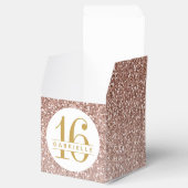 Rose Gold Rosa Glitzer Moderne jedes Alter Geburts Geschenkschachtel (Geöffnet)