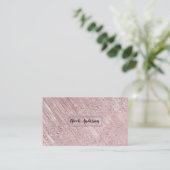 Rose Gold Rosa Glitzer Sparkle Glam Moderner Chic Visitenkarte (Stehend Vorderseite)