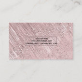 Rose Gold Rosa Glitzer Sparkle Glam Moderner Chic Visitenkarte (Rückseite)