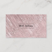 Rose Gold Rosa Glitzer Sparkle Glam Moderner Chic Visitenkarte (Vorderseite)