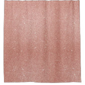 Rose Gold - Rosa Glitzer und Sparkor Duschvorhang (Vorderseite)