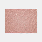 Rose Gold - Rosa Glitzer und Sparkor Fleecedecke (Vorderseite (Horizontal))