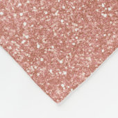 Rose Gold - Rosa Glitzer und Sparkor Fleecedecke (Ecke)