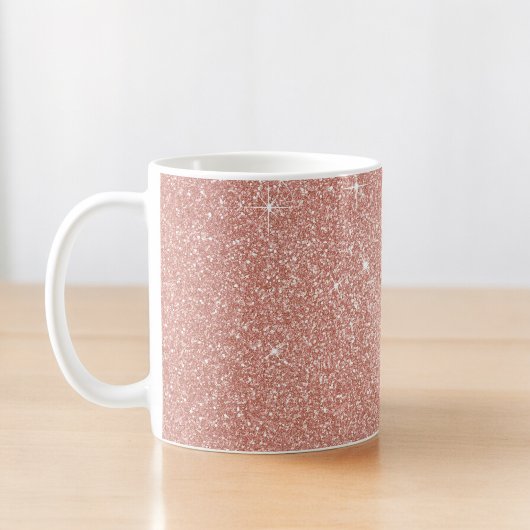 Rose Gold - Rosa Glitzer und Sparkor Kaffeetasse