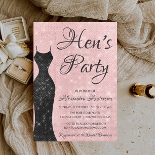 Rose Gold - Rosa Hens Party Einladung