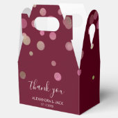 Rose Gold Rosa Hochzeitsfeiern Imitate Foil Glitze Geschenkschachtel (Geöffnet)