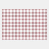 Rose Gold Rosa Kariertes Muster Geschenkpapier Set (Vorderseite)