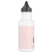 Rose Gold Rosa, kundenspezifischer Name Monogramm  Edelstahlflasche (Links)