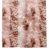 Rose Gold Rosa Leopard Sparkone Duschvorhang (Vorderseite)