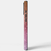 Rose Gold Rosa Lila Sparkasse Case-Mate iPhone Hülle (Rückseite / Links)