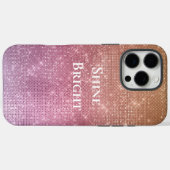 Rose Gold Rosa Lila Sparkasse Case-Mate iPhone Hülle (Rückseite (Horizontal))