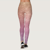 Rose Gold Rosa Lila Sparkasse Leggings (Rückseite)