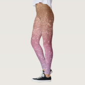 Rose Gold Rosa Lila Sparkasse Leggings (Links)