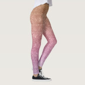 Rose Gold Rosa Lila Sparkasse Leggings (Rechts)