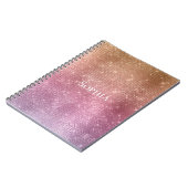 Rose Gold Rosa Lila Sparkasse Notizblock (Linke Seite)