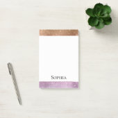 Rose Gold Rosa Lila Sparkasse Post-it Klebezettel (Büro)