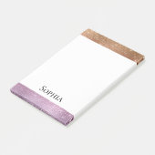 Rose Gold Rosa Lila Sparkasse Post-it Klebezettel (angewinkelt)