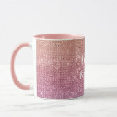 Rose Gold Rosa Lila Sparkasse Tasse (Links)