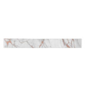 Rose Gold Rosa Marmor Carrara Abstrakt weiß Satinband (Vorderseite)
