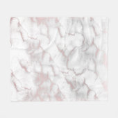 Rose Gold Rosa Marmor Moderne Eleganz Trendy Fleecedecke (Vorderseite (Horizontal))