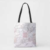 Rose Gold Rosa Marmor Moderne Eleganz Trendy Tasche (Vorderseite)